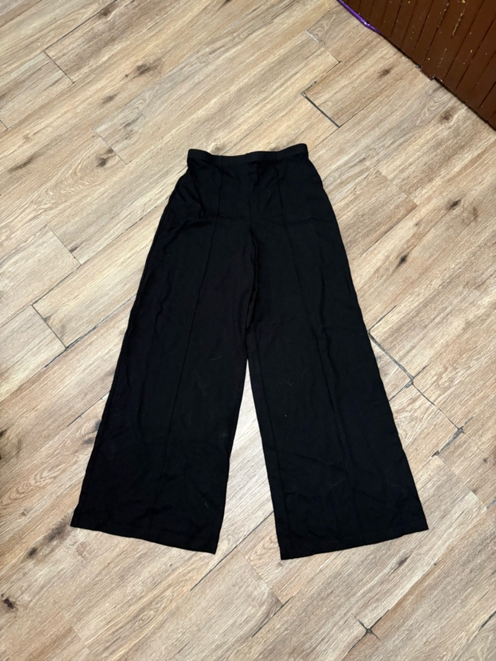 Max Studio Black Wide-Leg Mid-Rise Pants - Picture 7 of 8